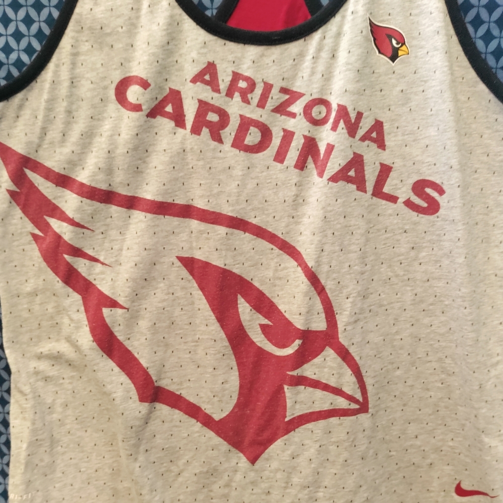 NFL Team Apparel - Women's red and grey Arizona Cardinals tank top. Size - XL - Picture 5 of 7